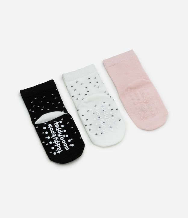 Kit 03 Medias Infantil con Estampa Cara de Bicho – Talle RN a 12 Meses 2