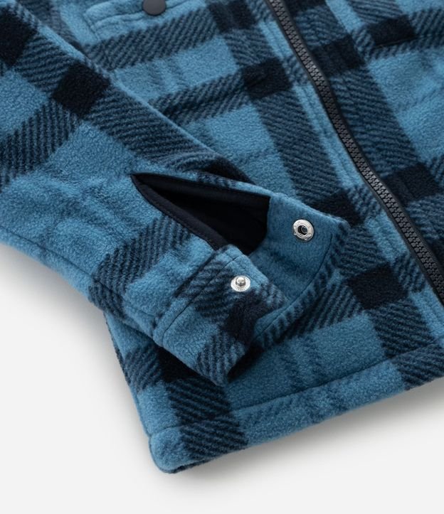 Campera Infantil en Sherpa de Cuadros con Capucha – Talle 1 a 6 años 6
