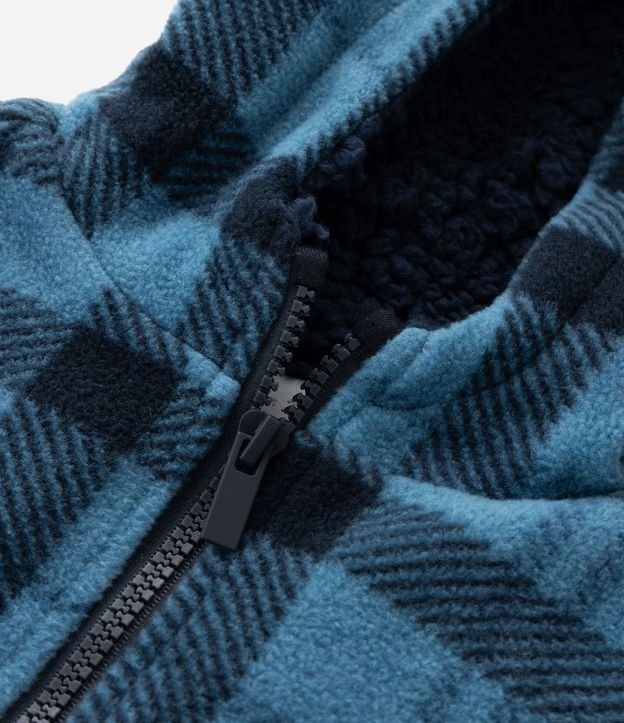 Campera Infantil en Sherpa de Cuadros con Capucha – Talle 1 a 6 años 7