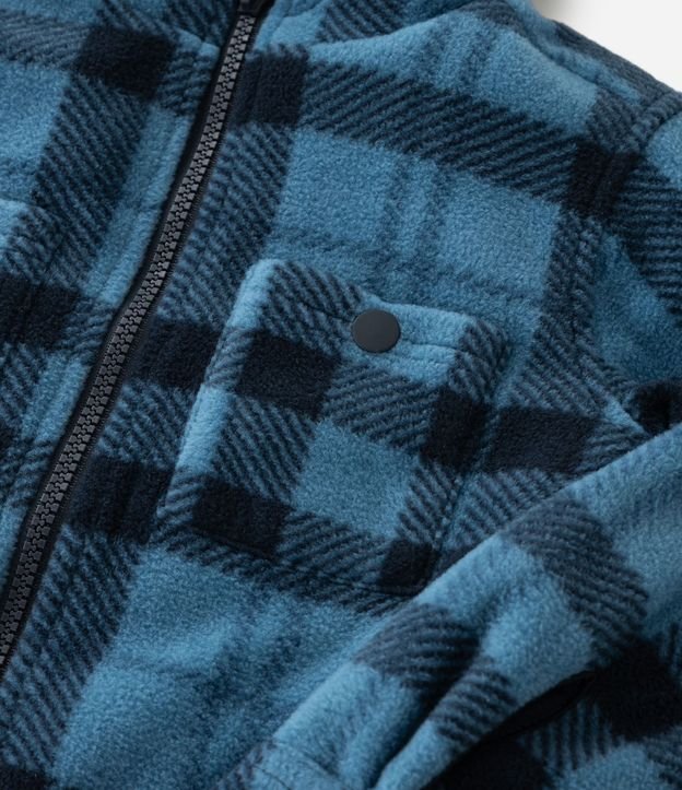 Campera Infantil en Sherpa de Cuadros con Capucha – Talle 1 a 6 años 8