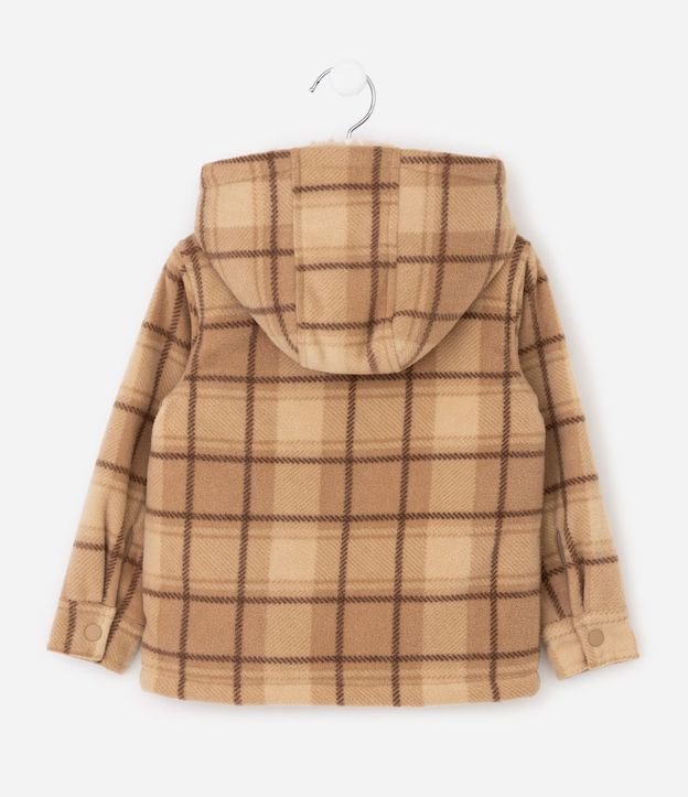 Campera Infantil de cuadros con Capucha y Forro en Sherpa – Talle 1 a 6 años 2