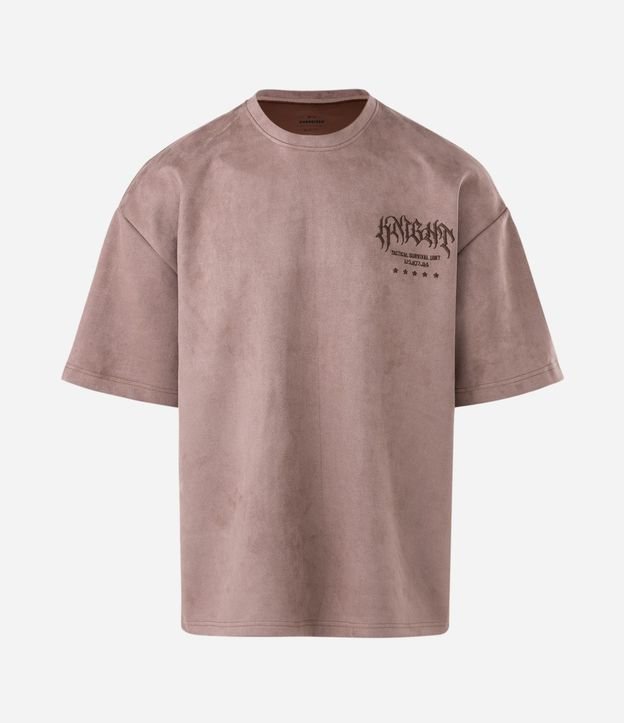 Remera Manga Corta en Gamuza con Lettering Knight 4