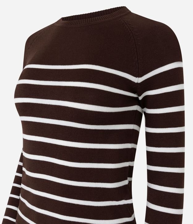 Blusa en Punto con Sisa Raglán y Rayas 2
