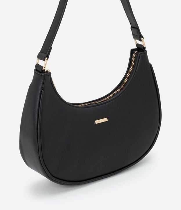 Cartera Baguette en PU con Metales Light Gold y Asa Ajustable
