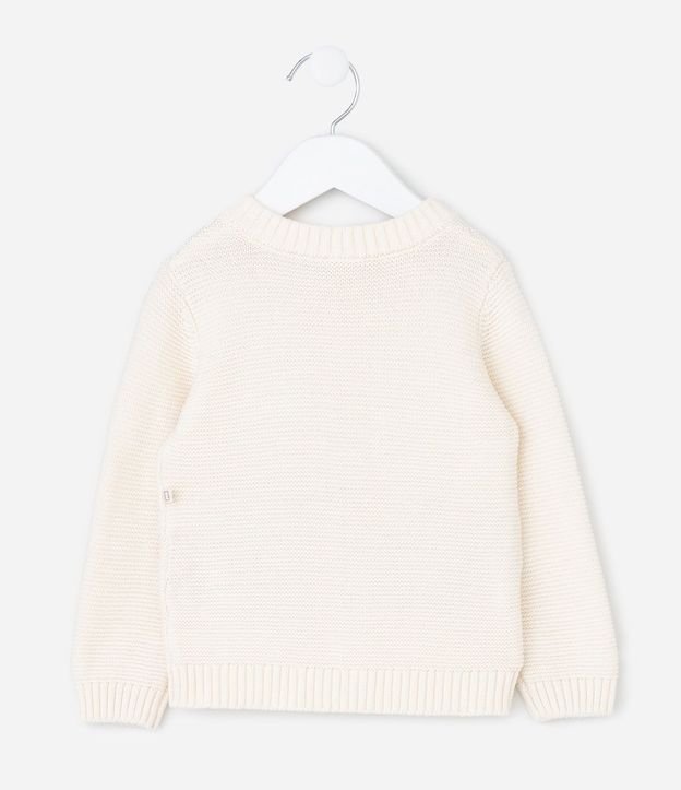 Cardigan Infantil Punto con Bordado de Animales – Talle 0 a 18 Meses 4