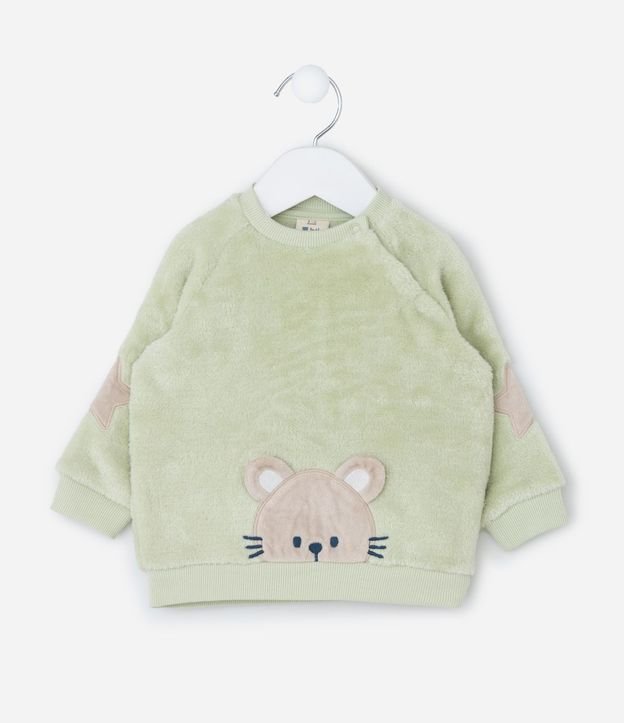 Conjunto Infantil con Buzo de Ratoncito y Pantalón Rayado – Talle 0 a 18 Meses 3
