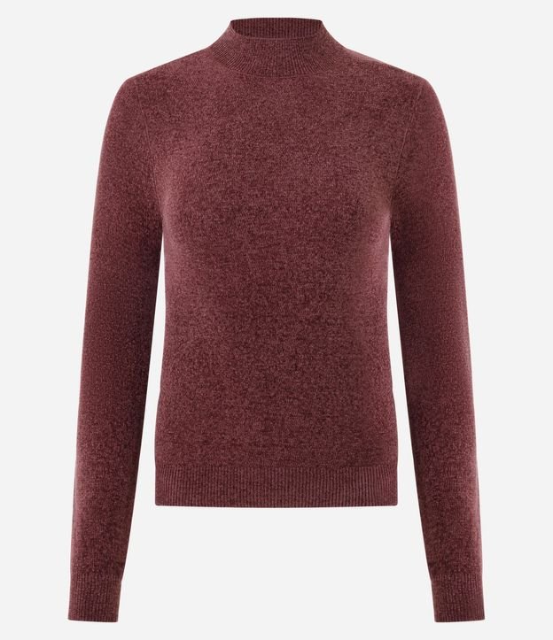 Blusa Manga Larga en Chenille con Cuello Alto 5