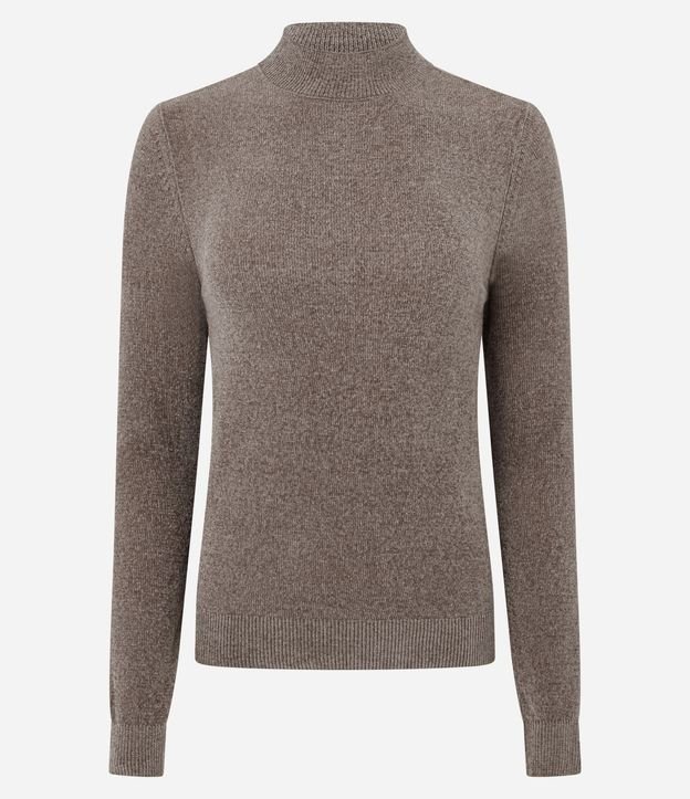 Blusa Manga Larga en Chenille con Cuello Alto 5
