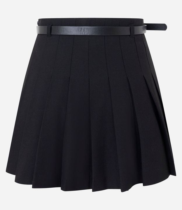 Short Pollera en Sastrería con Pliegues y Cinturón Ajustable 6