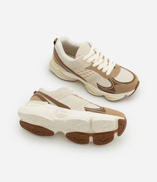 Championes Dad Sneaker en PU con Recortes y Suela Alta 6