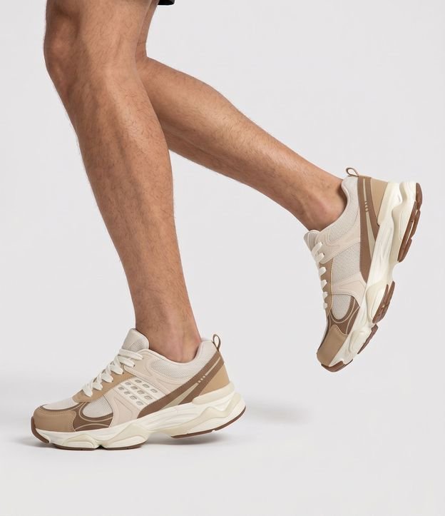 Championes Dad Sneaker en PU con Recortes y Suela Alta 1