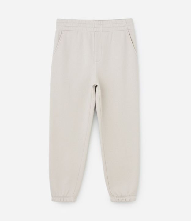 Pantalón Jogger en Algodón con Felpa y Puño Ajustado 5
