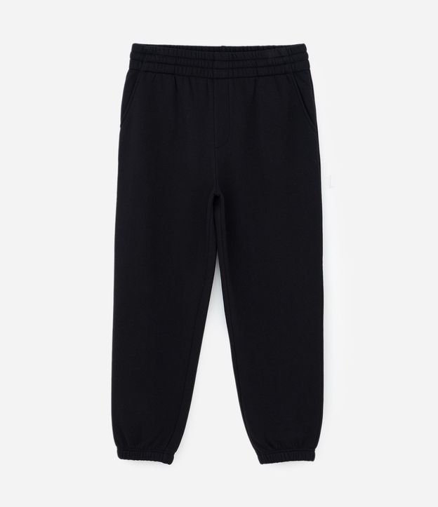 Pantalón Jogger en Algodón con Felpa y Puño Ajustado 5