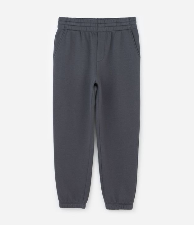Pantalón Jogger en Algodón con Felpa y Puño Ajustado 4