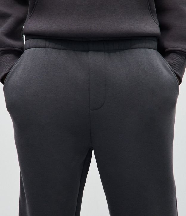 Pantalón Jogger en Algodón con Felpa y Puño Ajustado 3