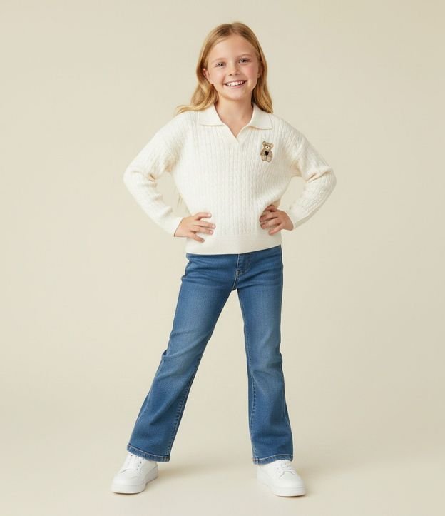 Pantalón Infantil Flare Jeans con Cintura Elástica – Talle 5 a 16 años 1