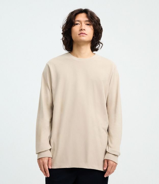 Remera Comfort en Algodón con Manga Larga