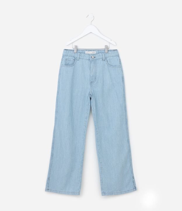 Pantalón Infantil Recta en Jeans con Estampa Rayada - Talle 5 a 14 años 2
