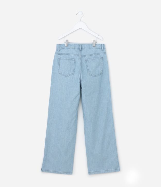 Pantalón Infantil Recta en Jeans con Estampa Rayada - Talle 5 a 14 años 3