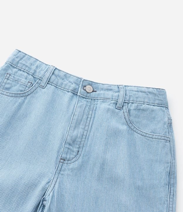 Pantalón Infantil Recta en Jeans con Estampa Rayada - Talle 5 a 14 años 6