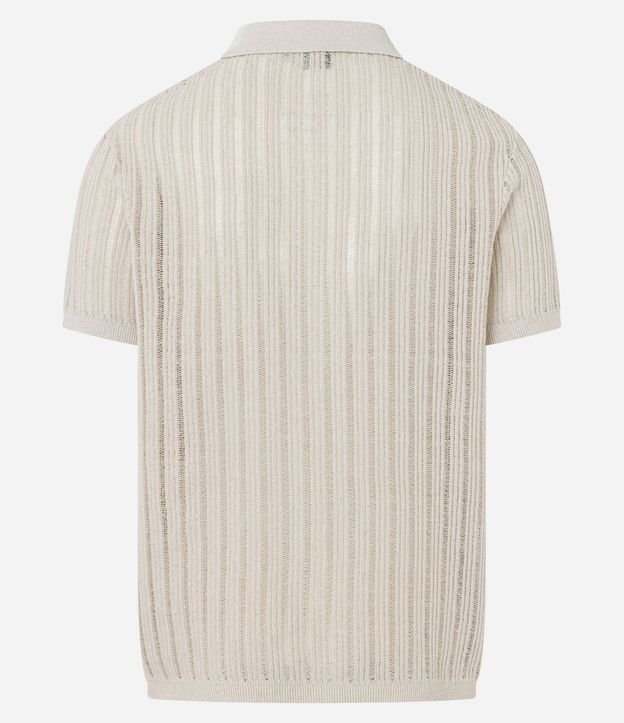Camisa Regular con Textura Rectilínea 8