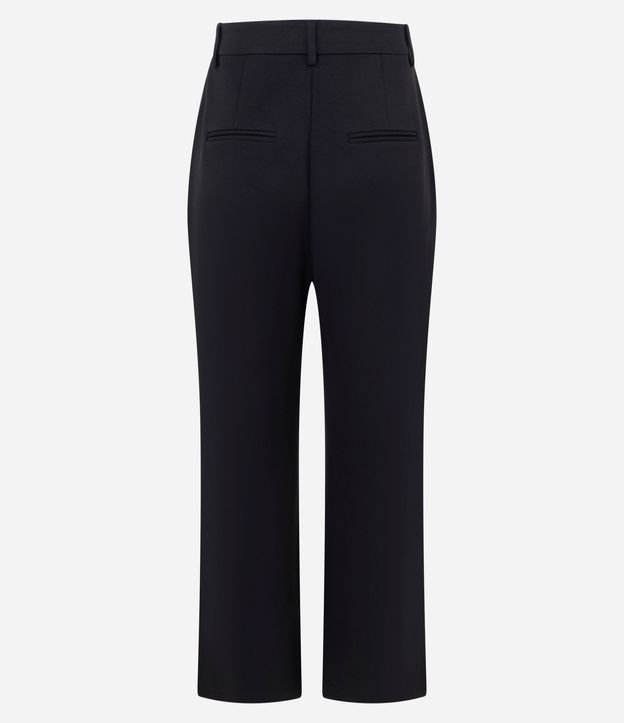 Pantalón Recto en Punto Roma con Pliegues 8