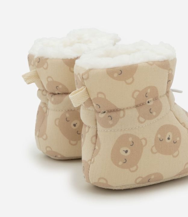 Pantufla Bota Acolchonada con Estampa de Ositos - Talle 0 A 12 Meses 2