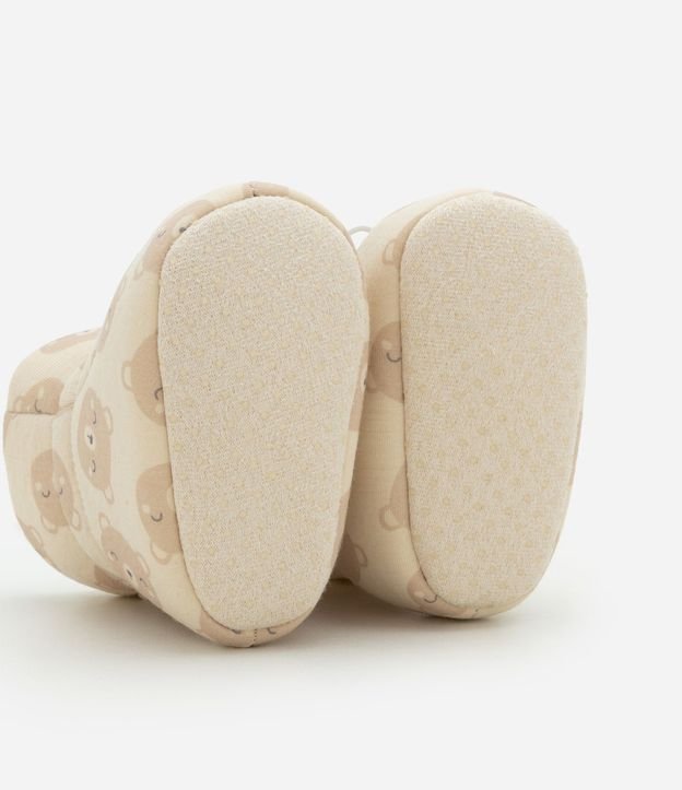 Pantufla Bota Acolchonada con Estampa de Ositos - Talle 0 A 12 Meses 3