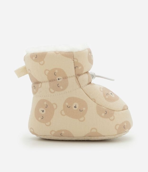 Pantufla Bota Acolchonada con Estampa de Ositos - Talle 0 A 12 Meses 5