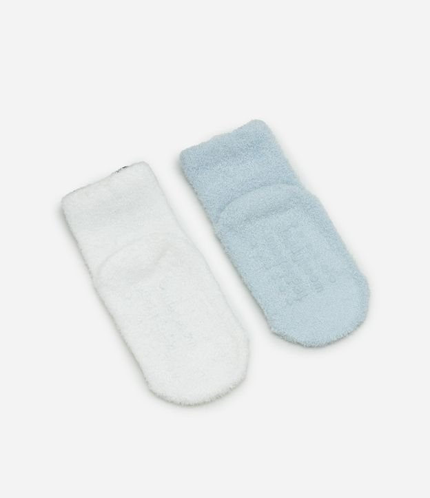 Kit 02 Medias Infantiles en Chenille con Nube y Animalito – Talle 0 a 12 Meses 2