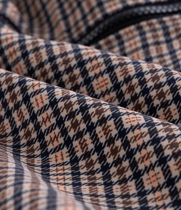 Campera Masculina Pesada de Cuadros con Capucha de Pelo 5