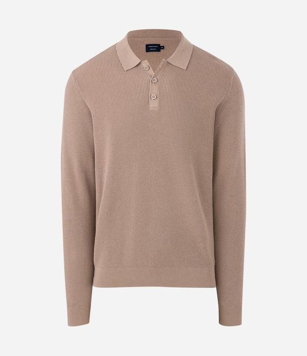 Suéter Texturizado con Cuello Polo 4