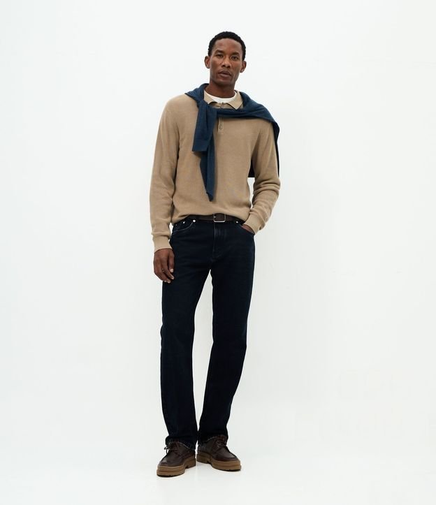 Suéter Texturizado con Cuello Polo 3