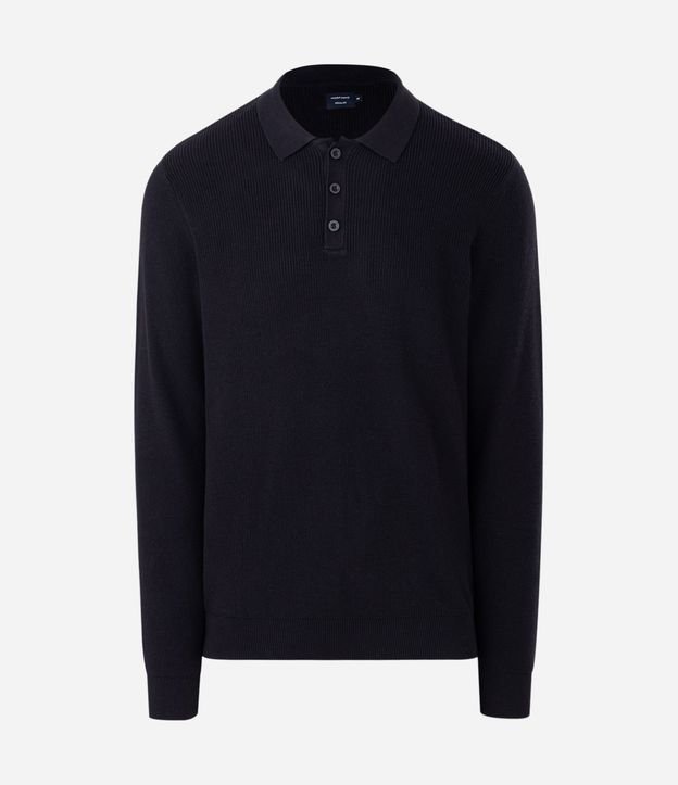 Suéter Texturizado con Cuello Polo 5