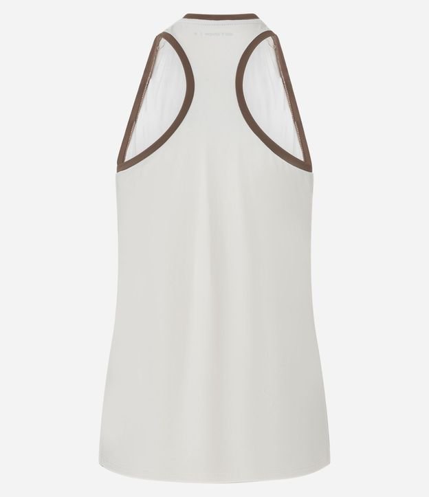 Musculosa Deportiva en Microfibra con Recorte y Estampado Localizado 6