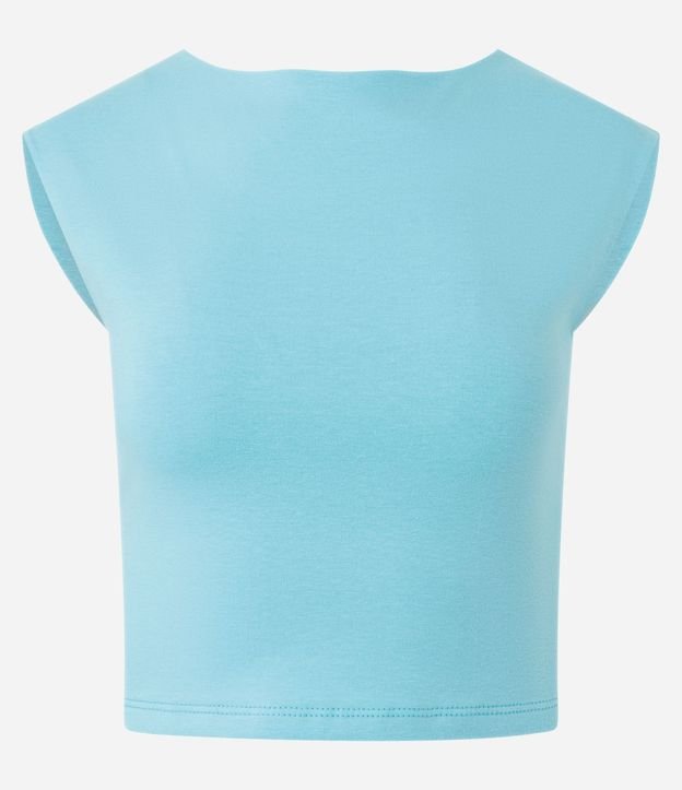 Blusa en Cotton con Escote Abierto en la Espalda