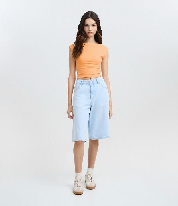 Blusa en Cotton con Escote Abierto en la Espalda 4