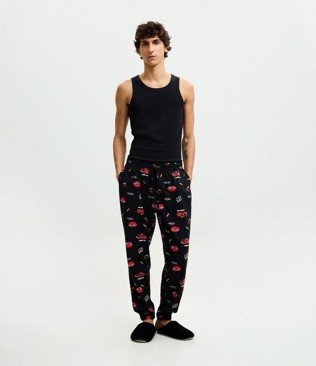 Pantalón de Pijama en Plush con Estampa de Cars