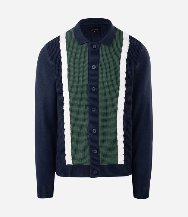 Cardigan en Efecto Punto con Cinto
