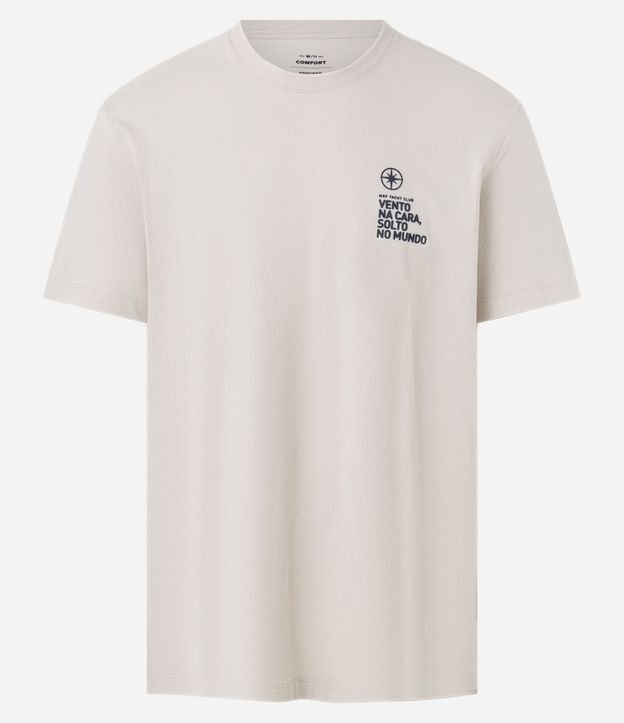 Remera Comfort en Algodón con Estampa Lettering al Frente 6