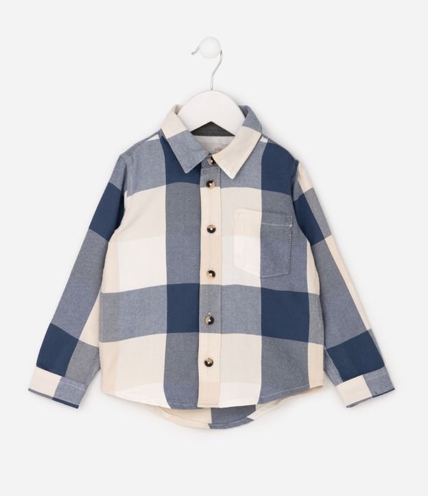 Camisa Infantil de Cuadros en Viscosa con Bolsillo Pequeño – Talle 1 a 6 años 2