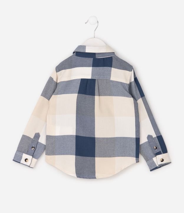 Camisa Infantil de Cuadros en Viscosa con Bolsillo Pequeño – Talle 1 a 6 años 3