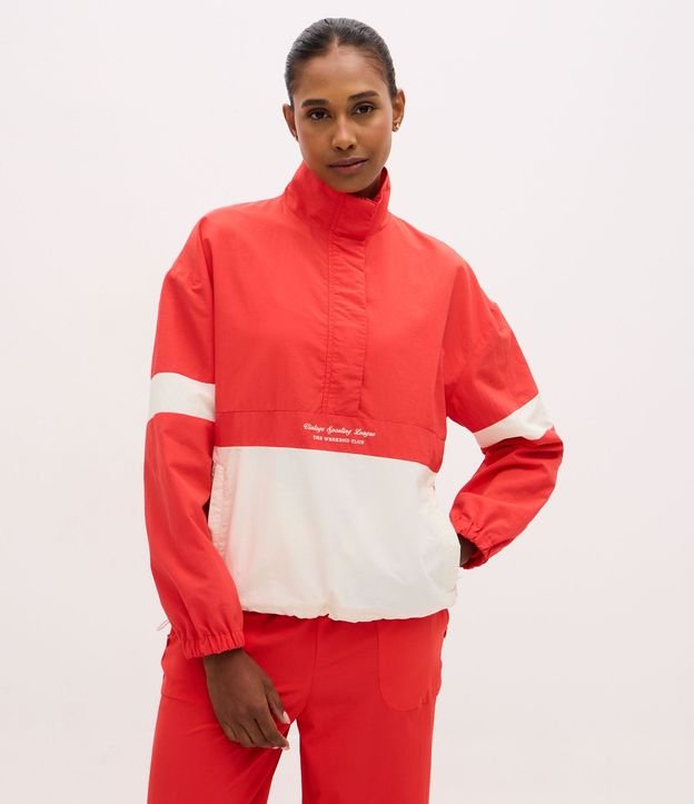 Campera Deportiva Color Blocking con Tecnologia Dry y Bordado