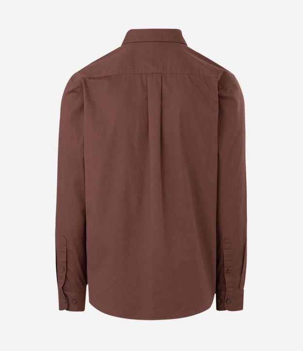 Camisa Manga Larga en Sarga con Bolsillos Delanteros 6