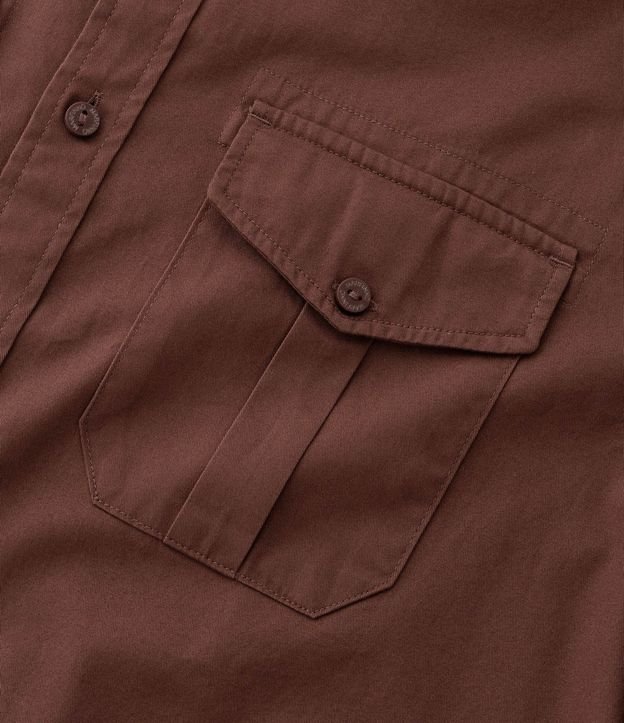Camisa Manga Larga en Sarga con Bolsillos Delanteros 10