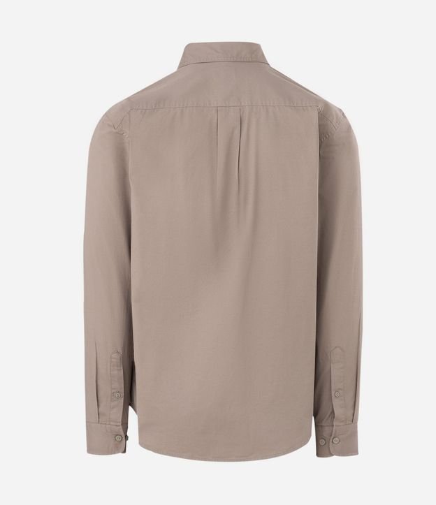 Camisa Manga Larga en Sarga con Bolsillos Delanteros 6