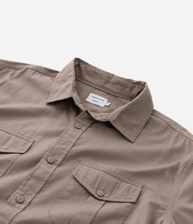 Camisa Manga Larga en Sarga con Bolsillos Delanteros 9