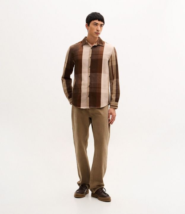 Camisa Regular en Franela de Cuadros 2
