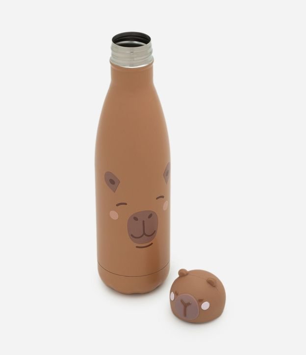 Botella Metalizada con Tapa 3D de Carpincho 4