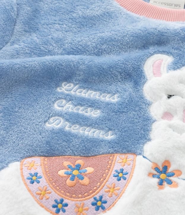 Pijama Largo Infantil con Estampado FullPrint y Llama - Talle 4 aos 14 años 9